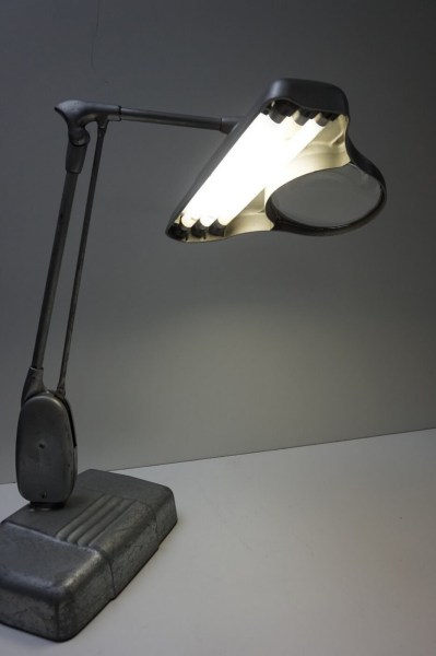 vintage Dazor M-270 Magnifier jeweler Desk Lamp Floating architects watch repair bureaulamp vergrootlamp -010